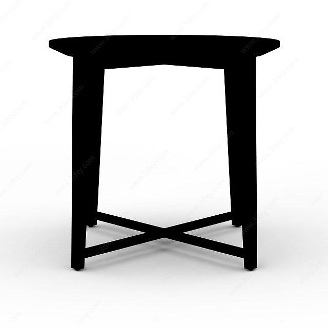 黑色凳子3D模型