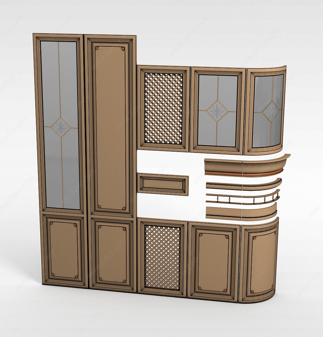 欧式风格橱柜3D模型