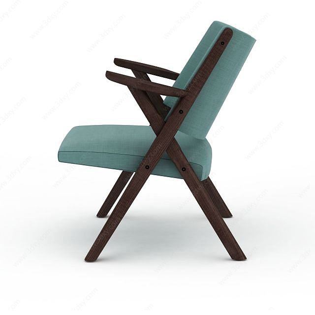 布艺折叠餐椅3D模型