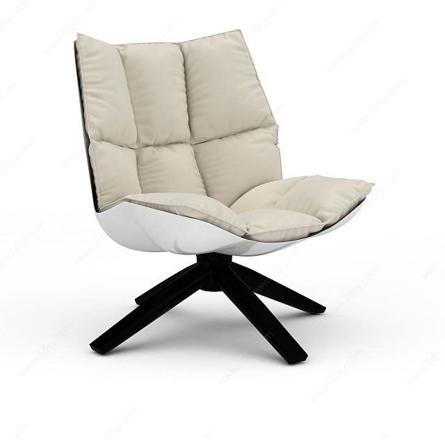 蓬松休闲转椅3D模型