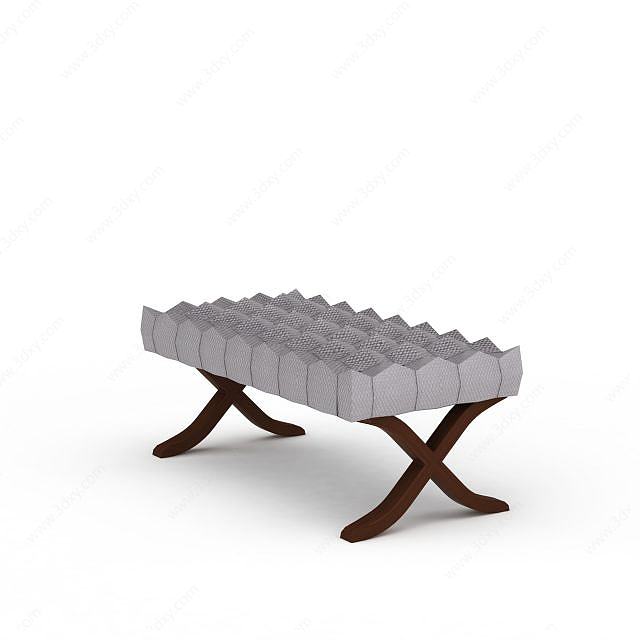 交叉休息凳3D模型