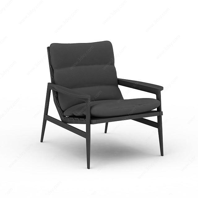 软面木质椅子3D模型