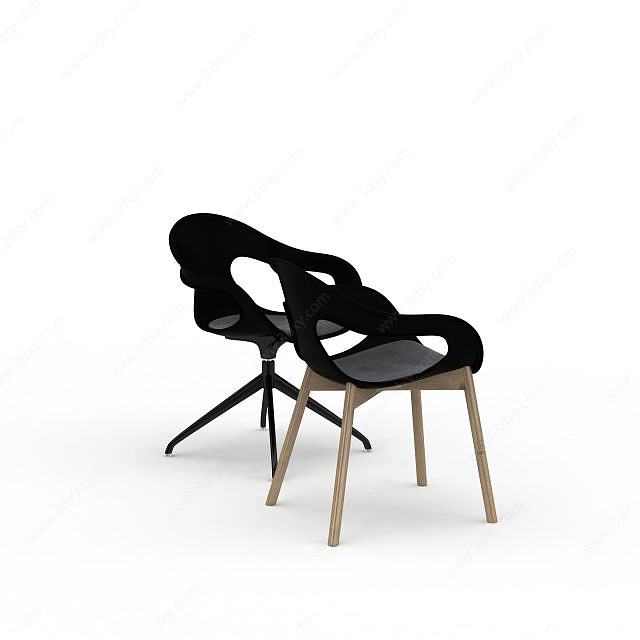 环形靠背椅3D模型