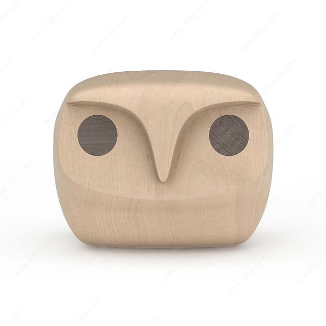 木质桌面饰品3D模型