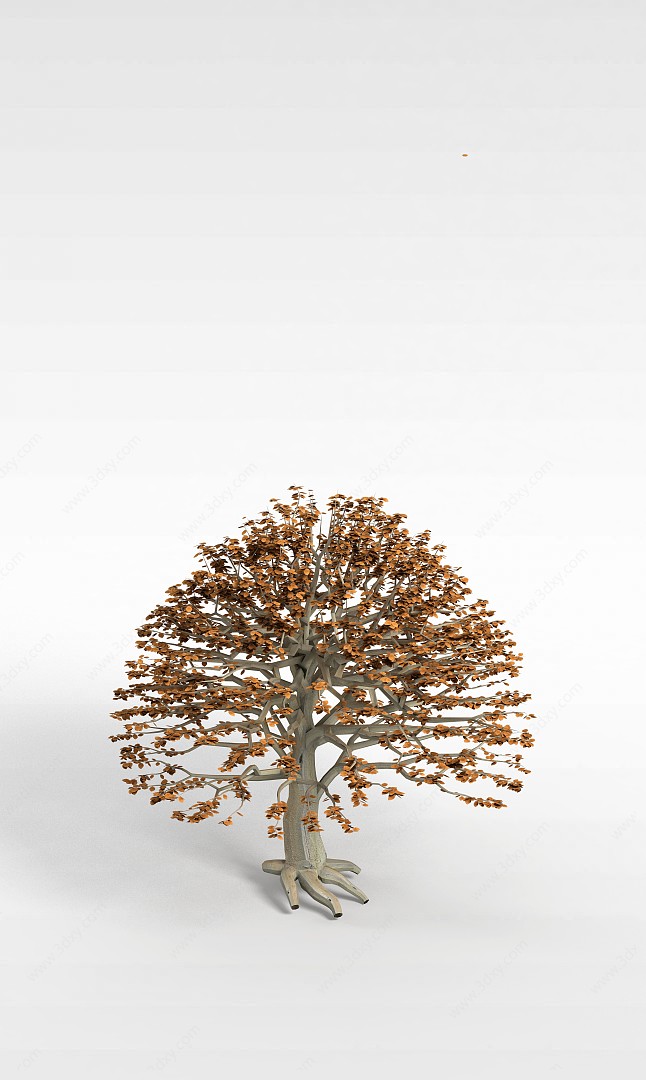 蘑菇形观赏树3D模型