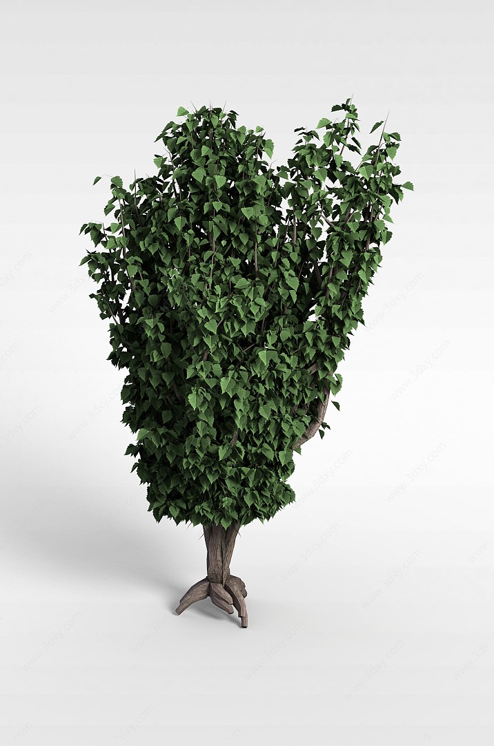景区绿色植被3D模型