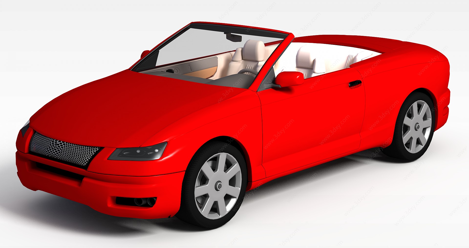 红色敞篷车3D模型