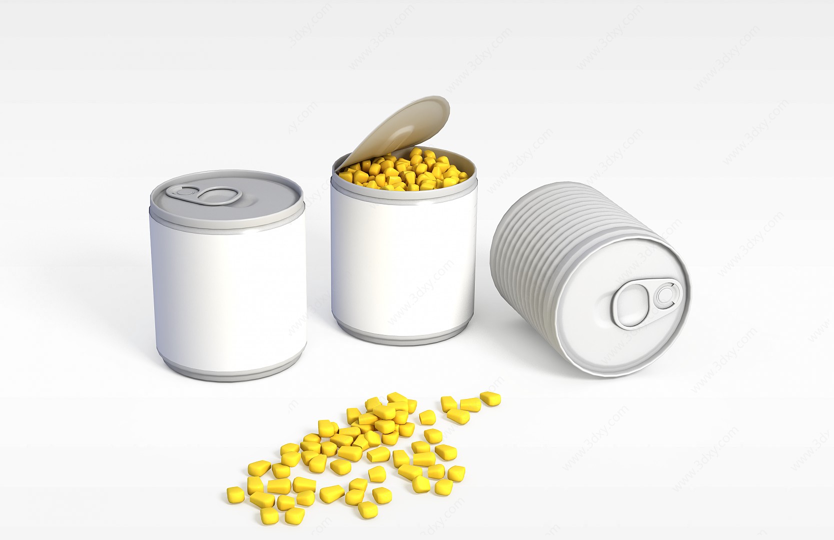 罐装玉米3D模型