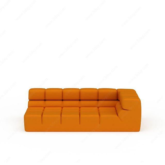 欧式多人沙发3D模型