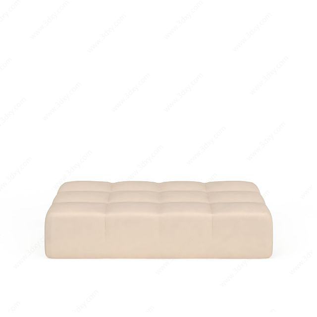 模块沙发凳3D模型