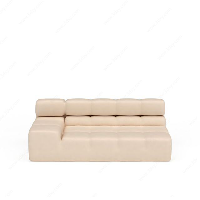 米色模块沙发3D模型