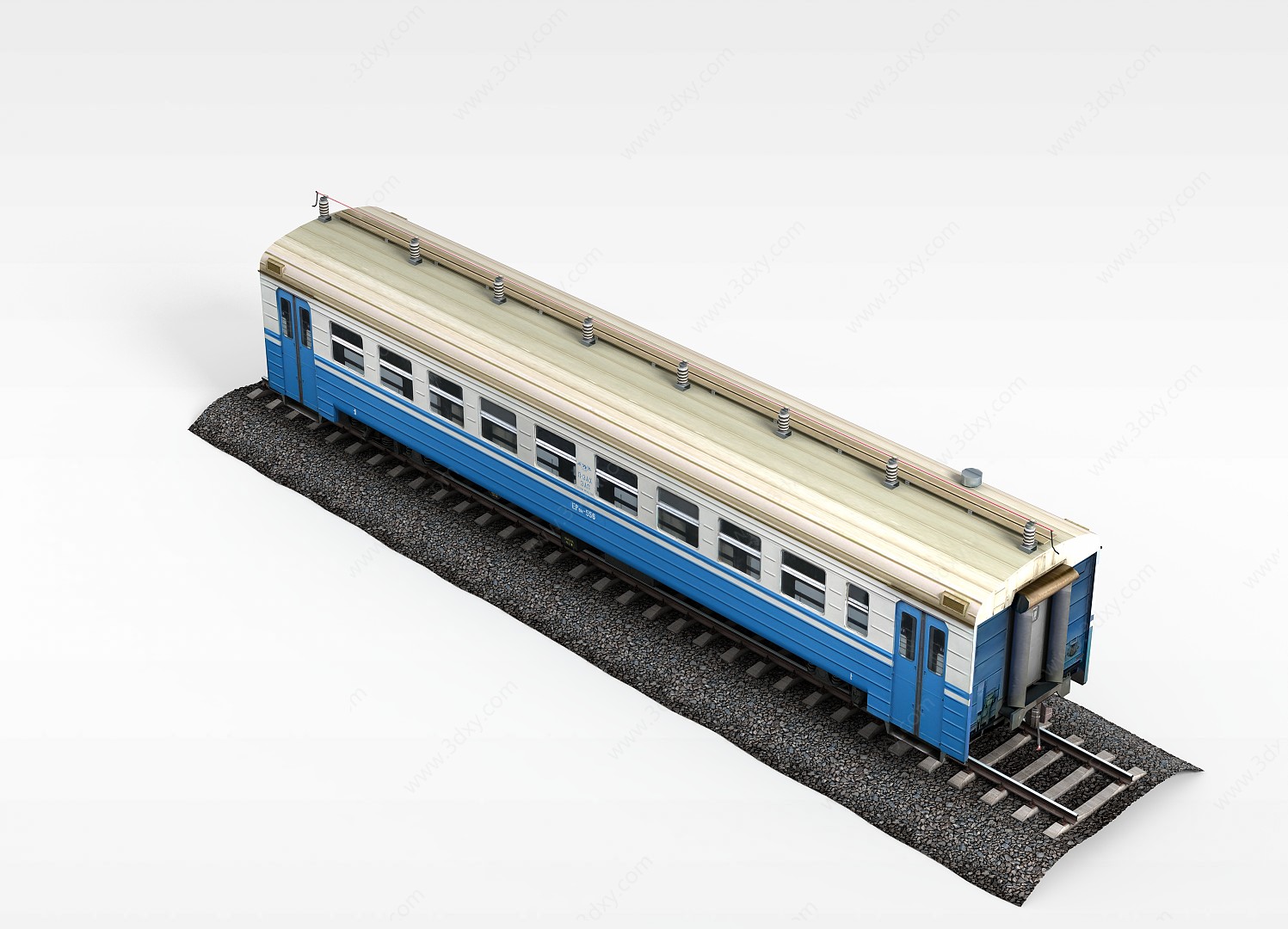 现代载人火车3D模型