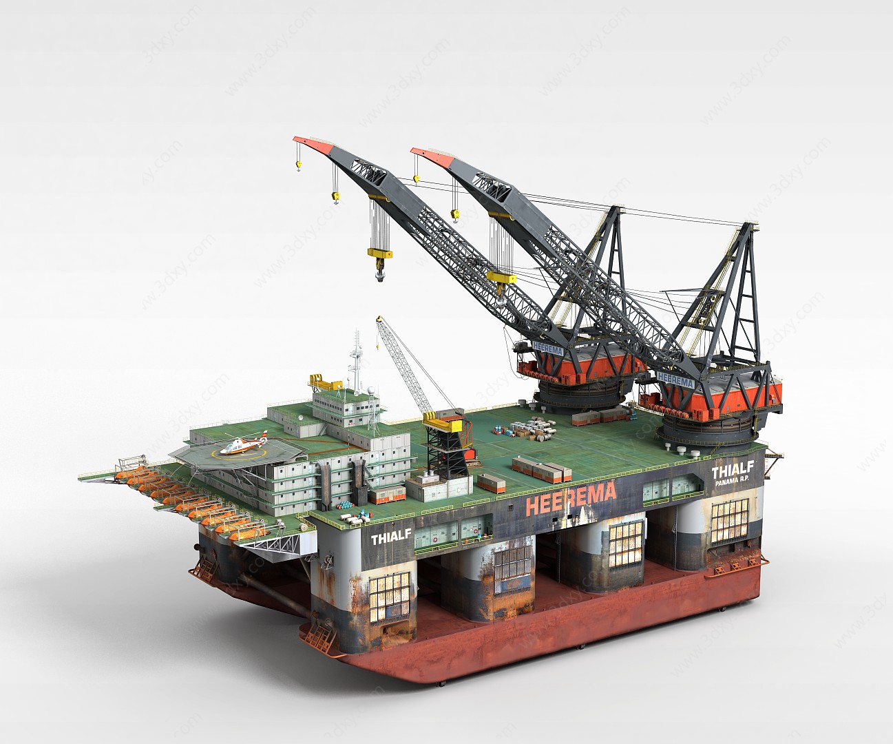 船舶塔吊3D模型