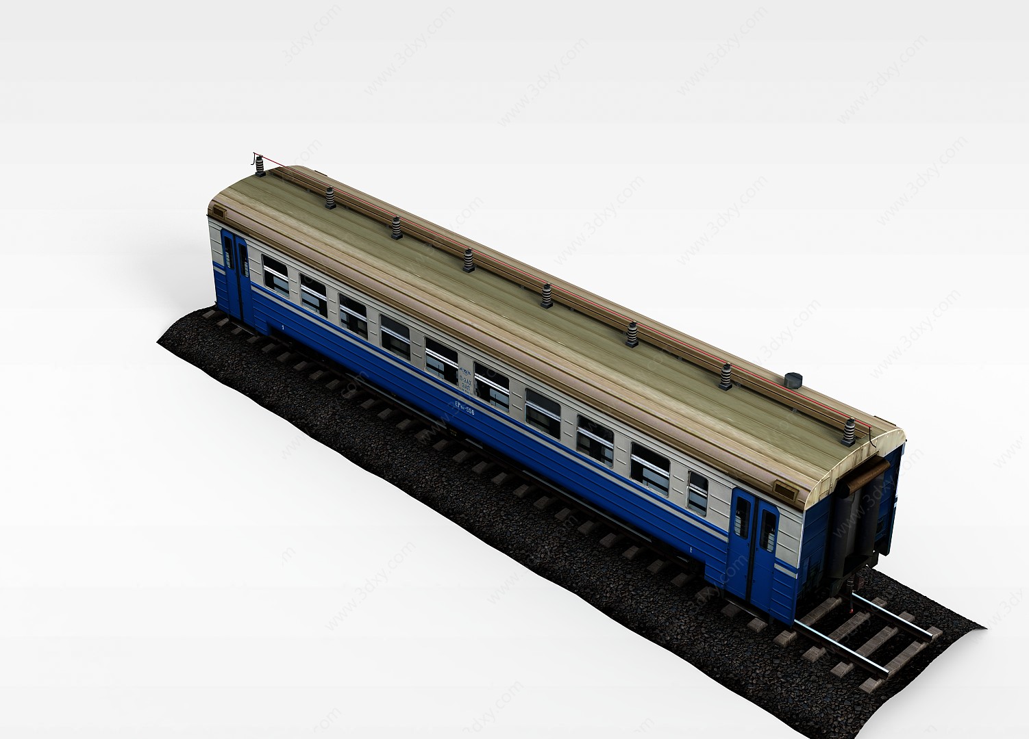 现代火车3D模型