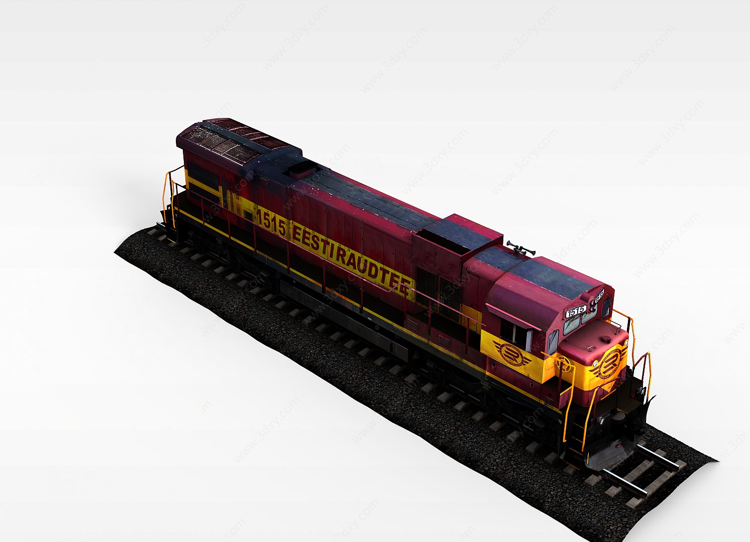 复古火车3D模型