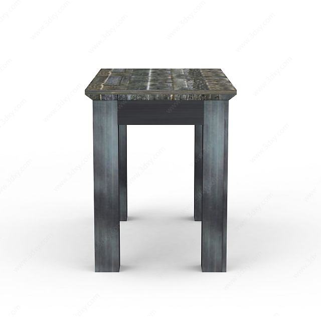 木质休息凳3D模型