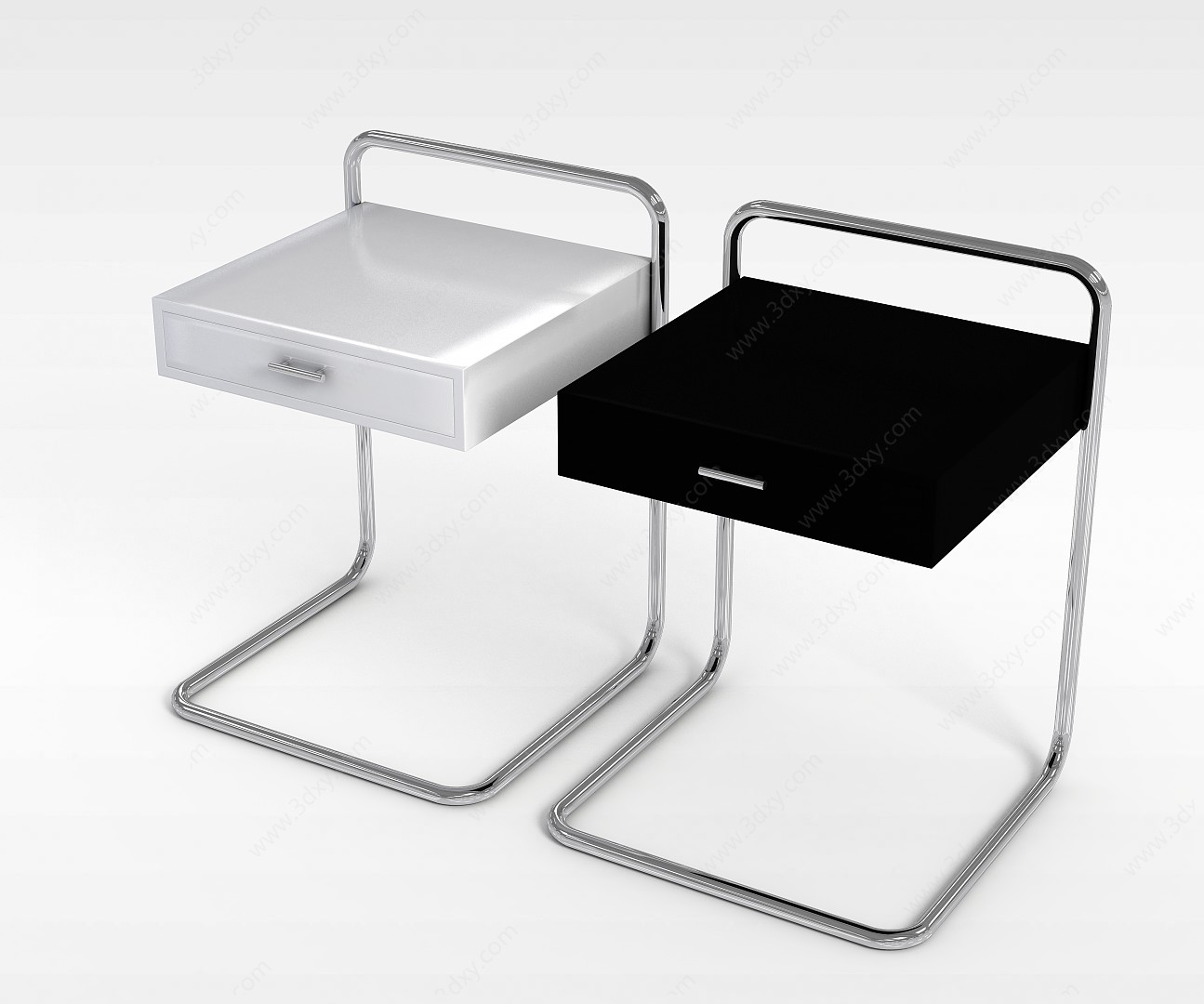 抽屉式床头柜3D模型
