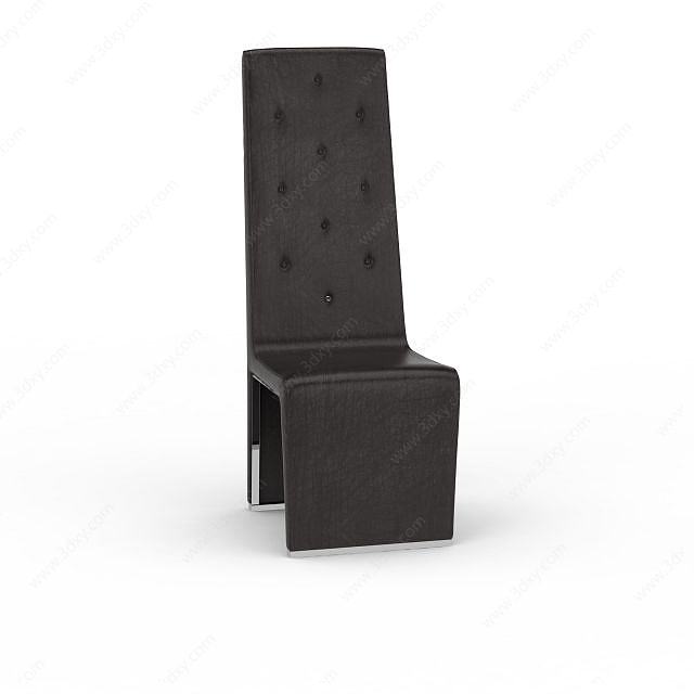高靠背餐椅3D模型