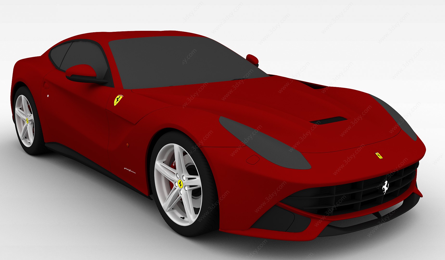 红色法拉利跑车3D模型