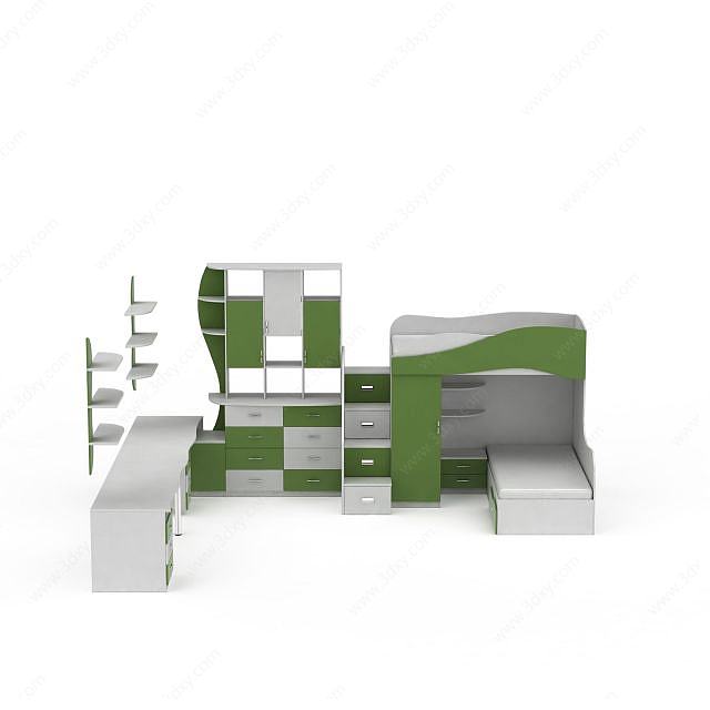 现代简约家具组合3D模型