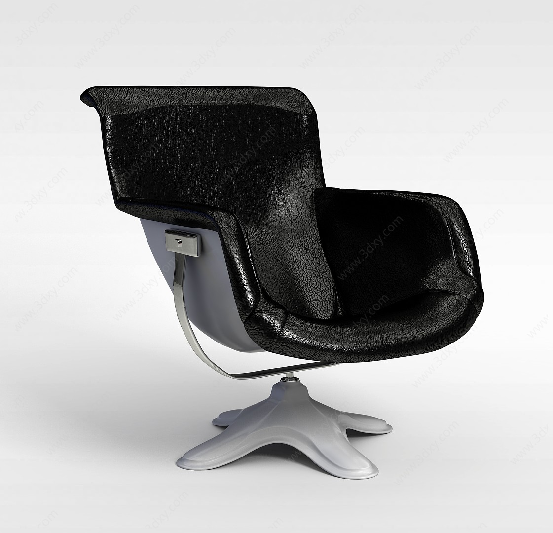 真皮沙发转椅3D模型