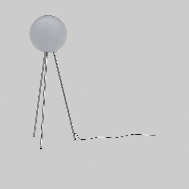 球形落地灯3D模型