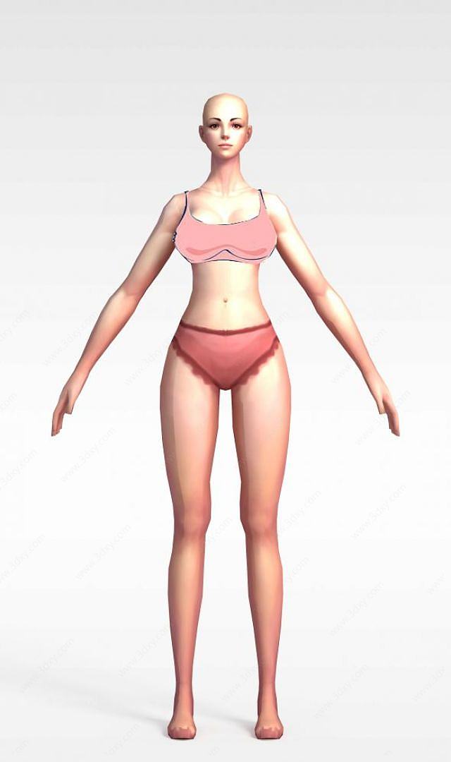 网络游戏女人3D模型