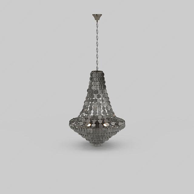 质感酒店风格吊灯3D模型