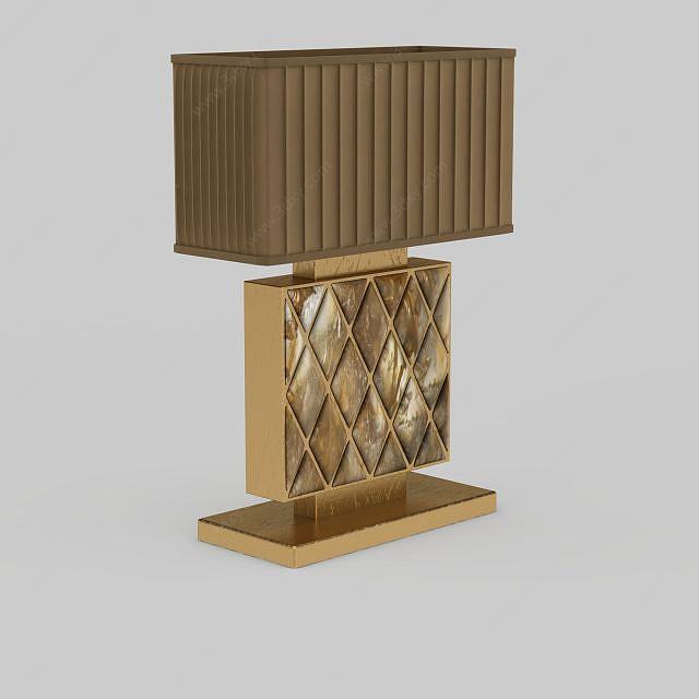 现代别墅台灯3D模型
