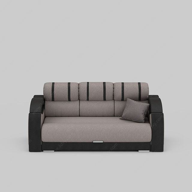 软面扶手沙发3D模型