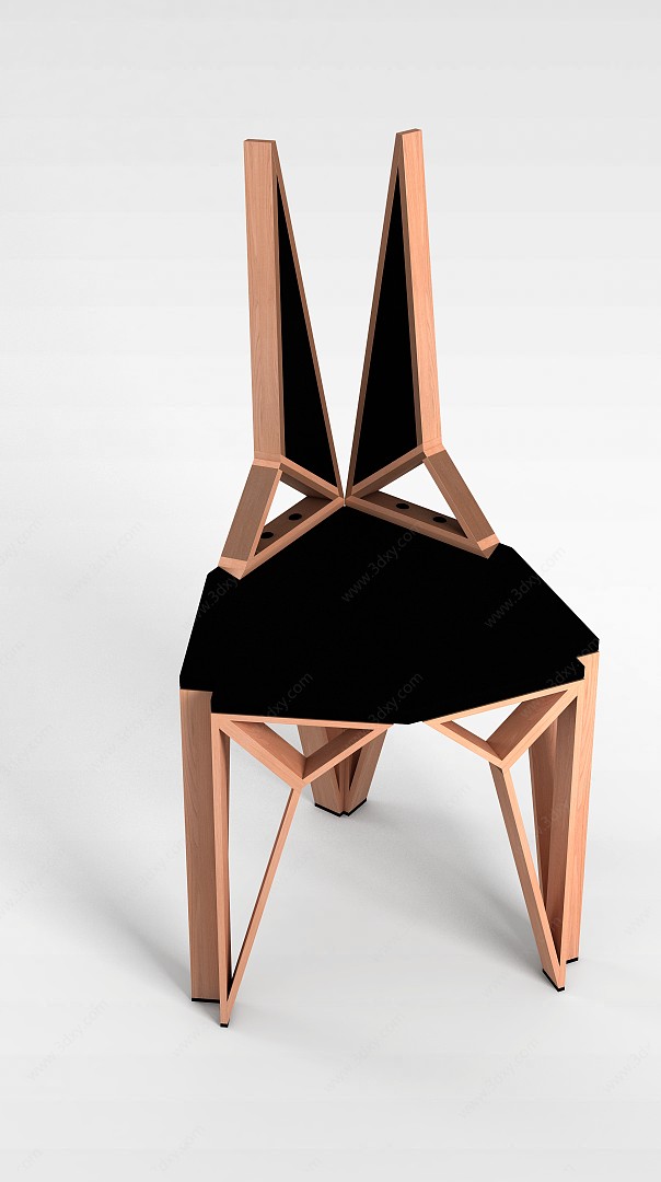 创意三脚椅子3D模型