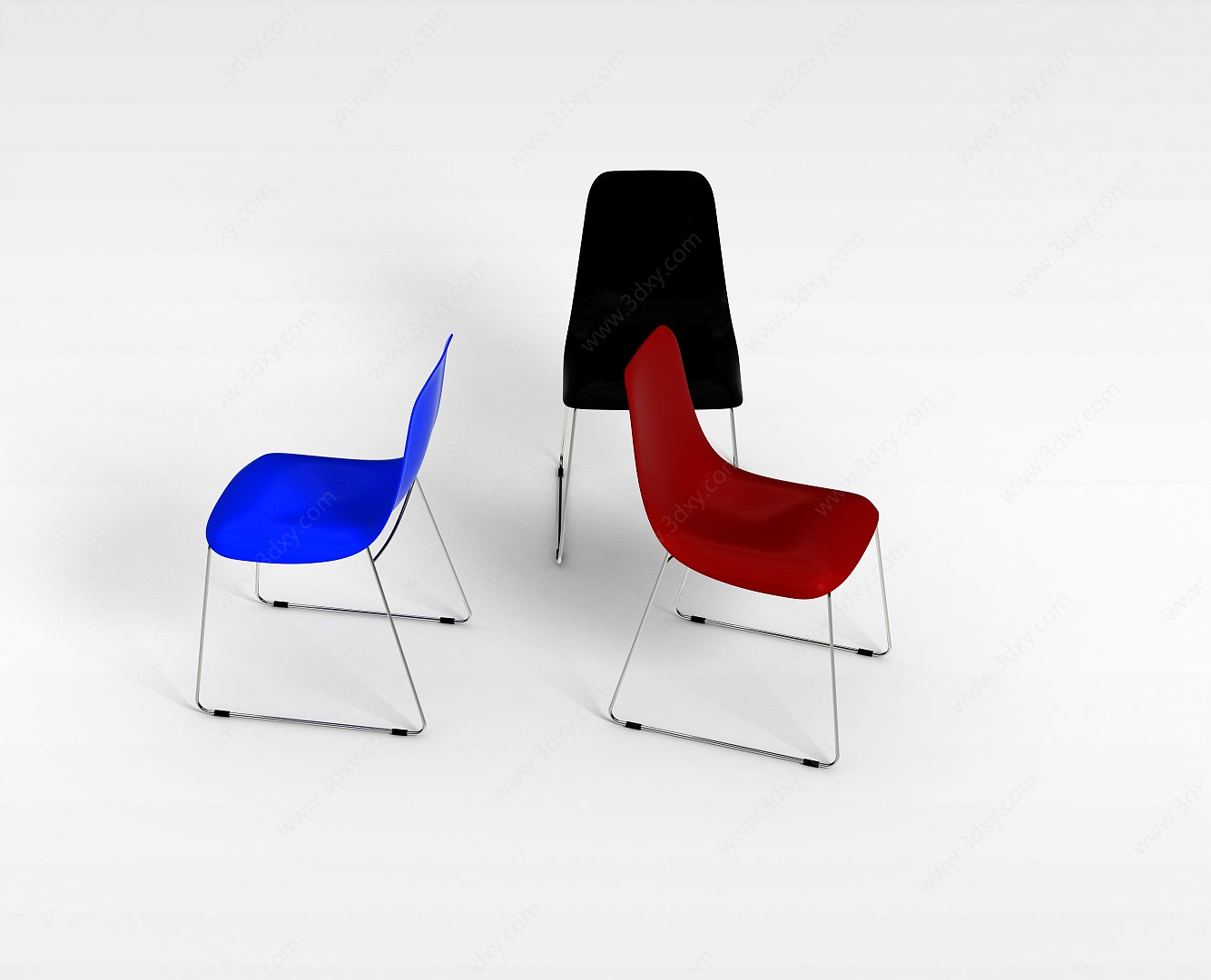 简约塑料椅子3D模型