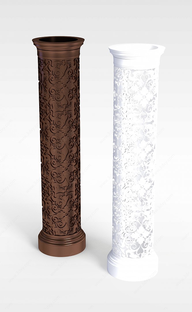 欧式雕花柱子3D模型