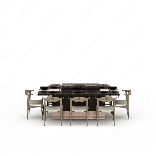 餐厅餐桌3D模型
