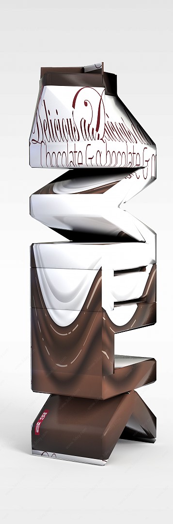 巧克力牛奶3D模型