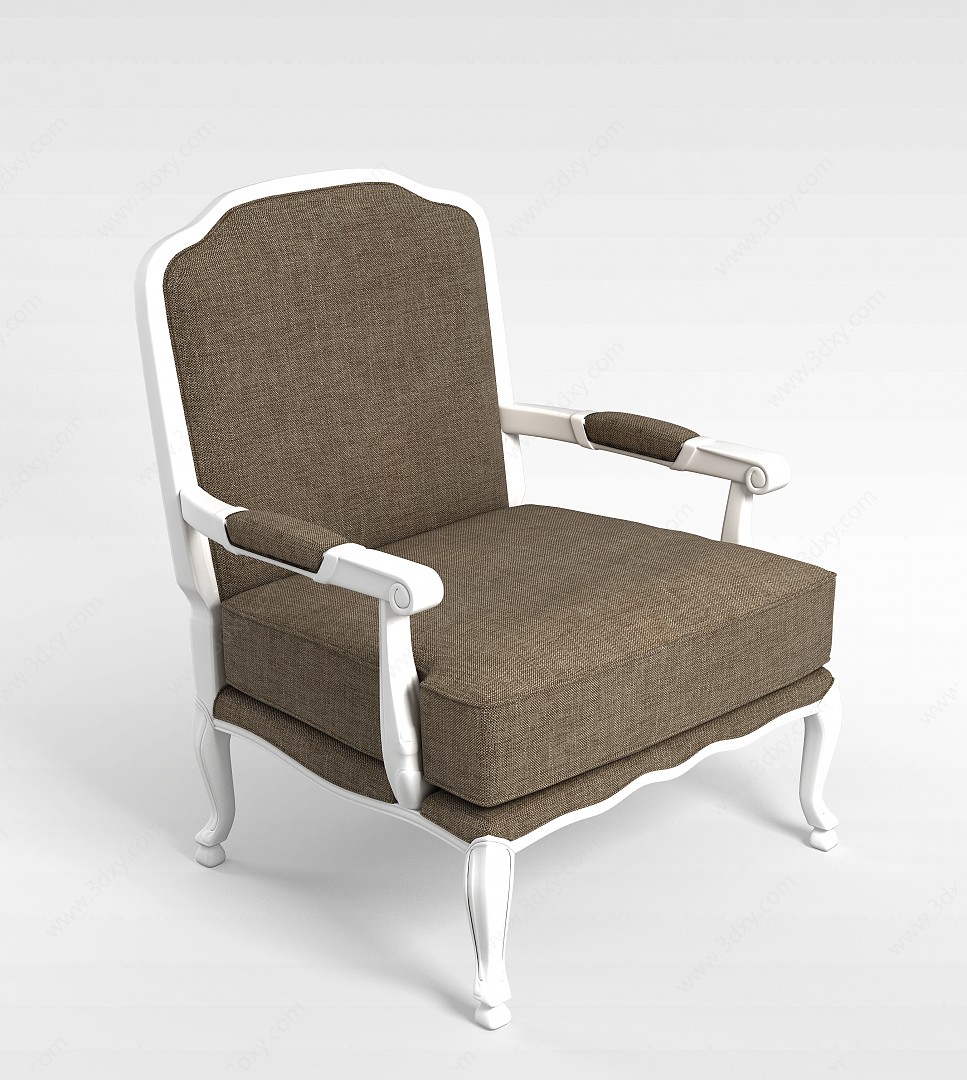 软面扶手餐椅3D模型