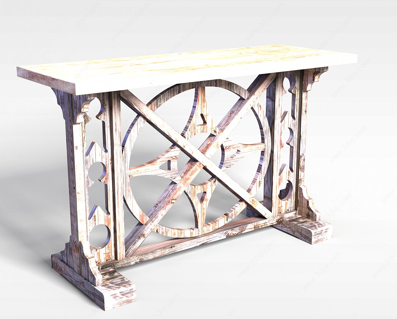 中式木桌3D模型