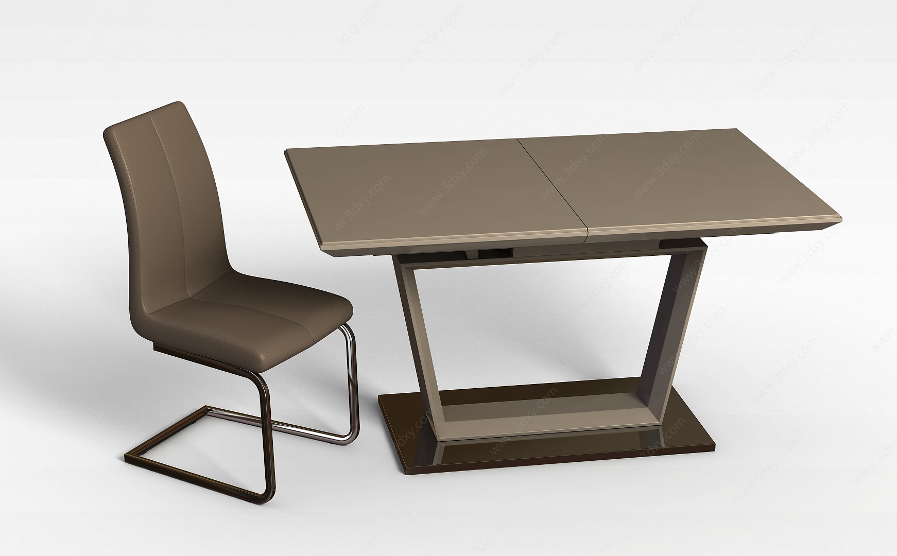 简约餐桌椅3D模型