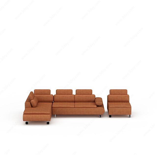 客厅整套沙发组合3D模型