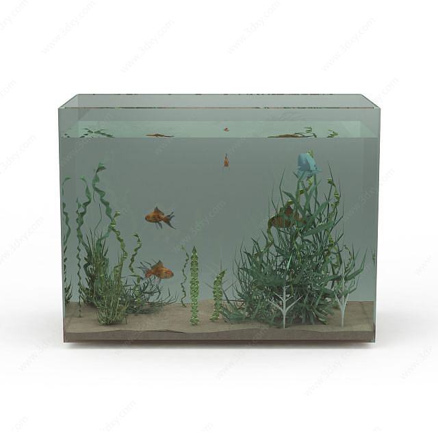 玻璃鱼缸3D模型