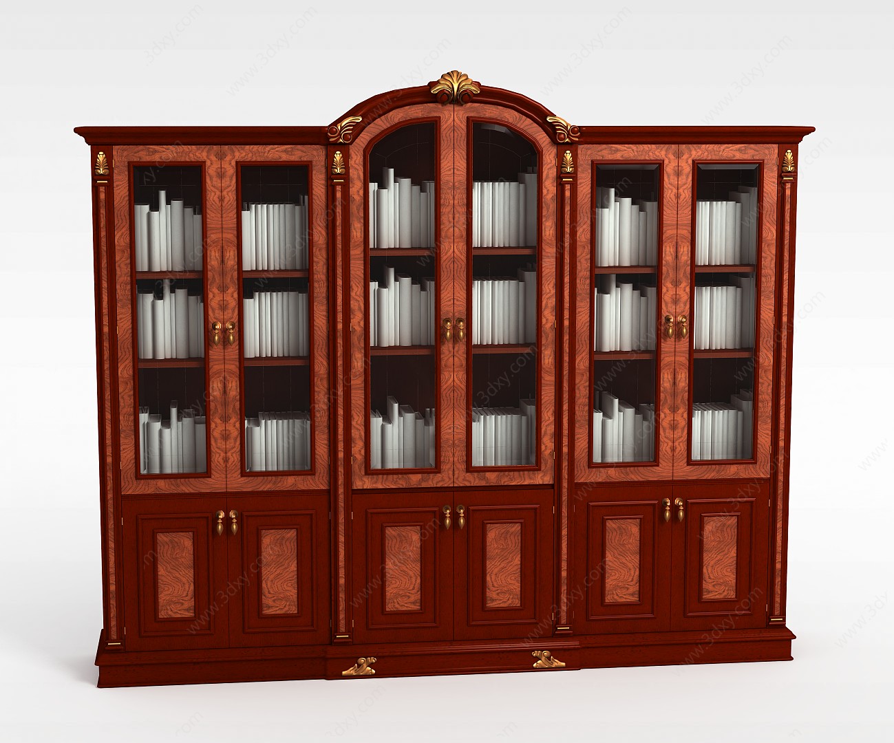 红木书柜3D模型