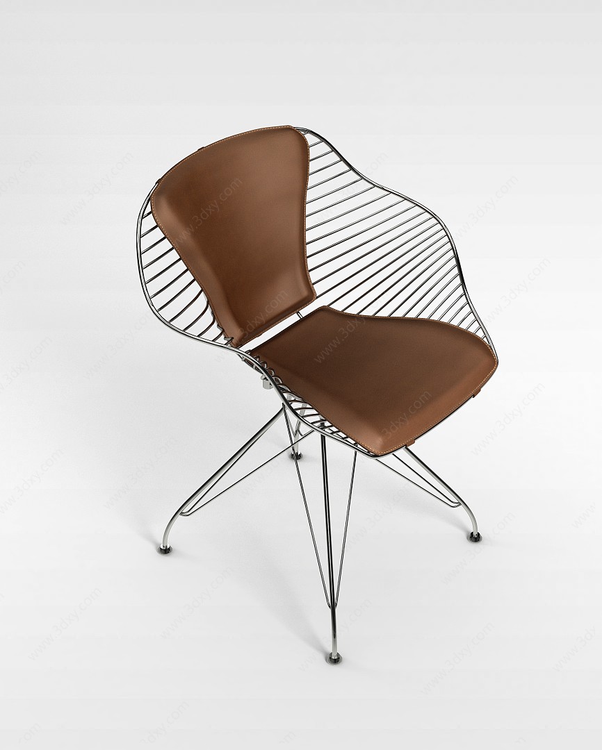 创意不锈钢椅子3D模型
