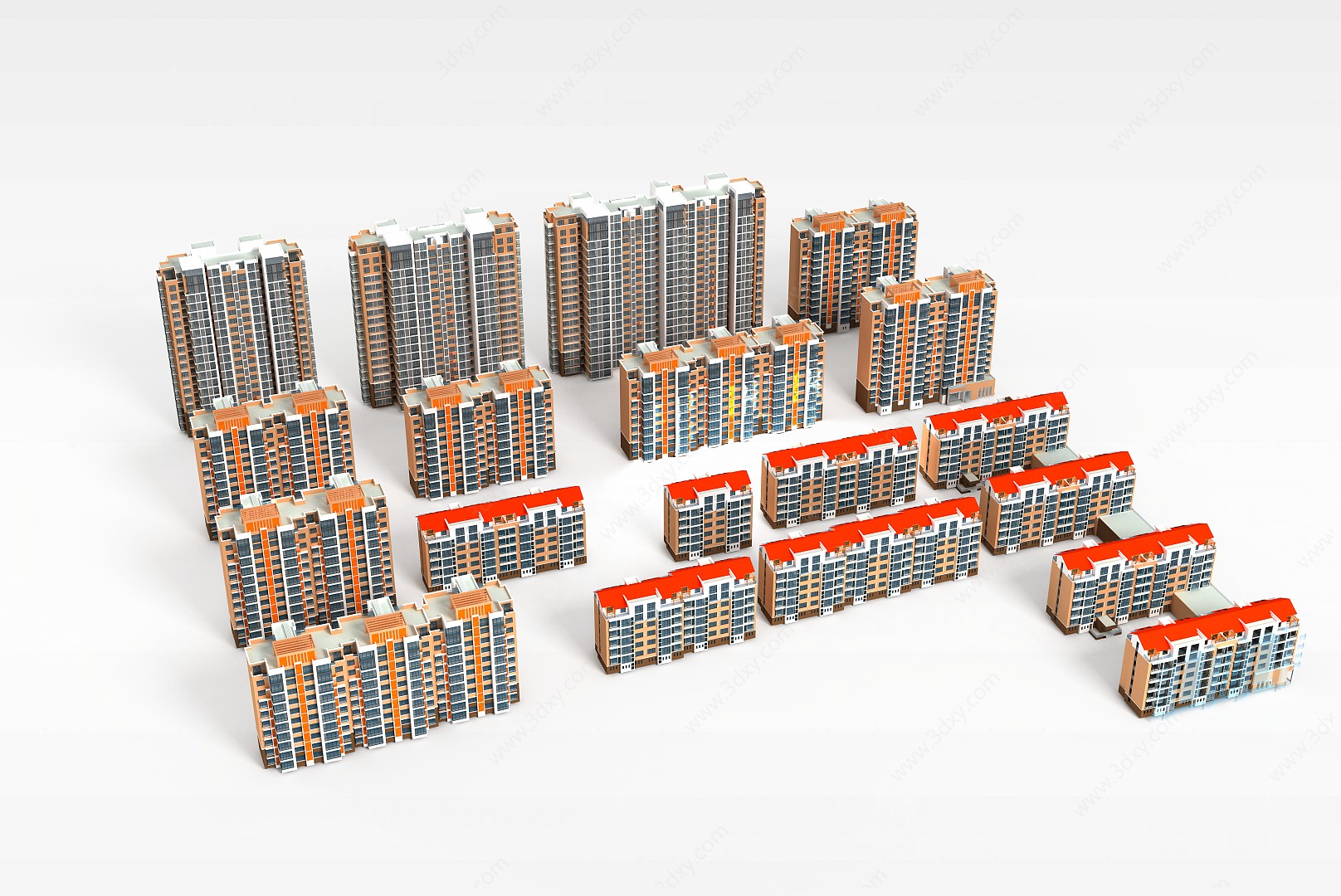 居民楼房3D模型