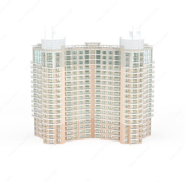 高层住宅楼3D模型