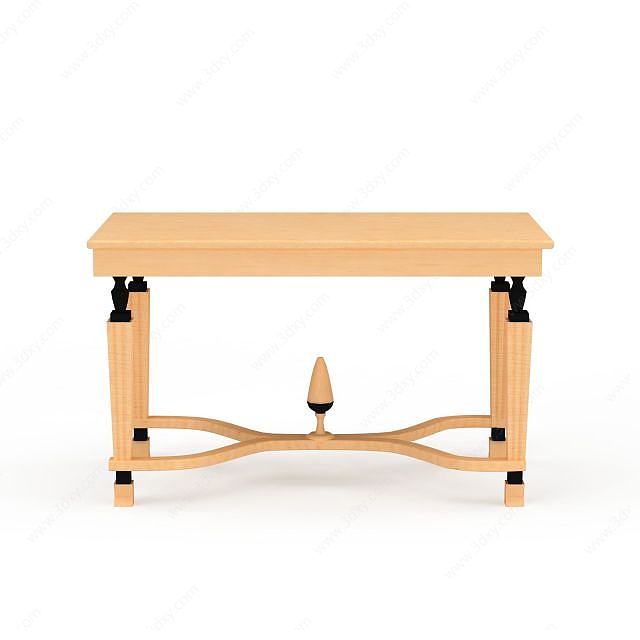 木质交叉桌子3D模型