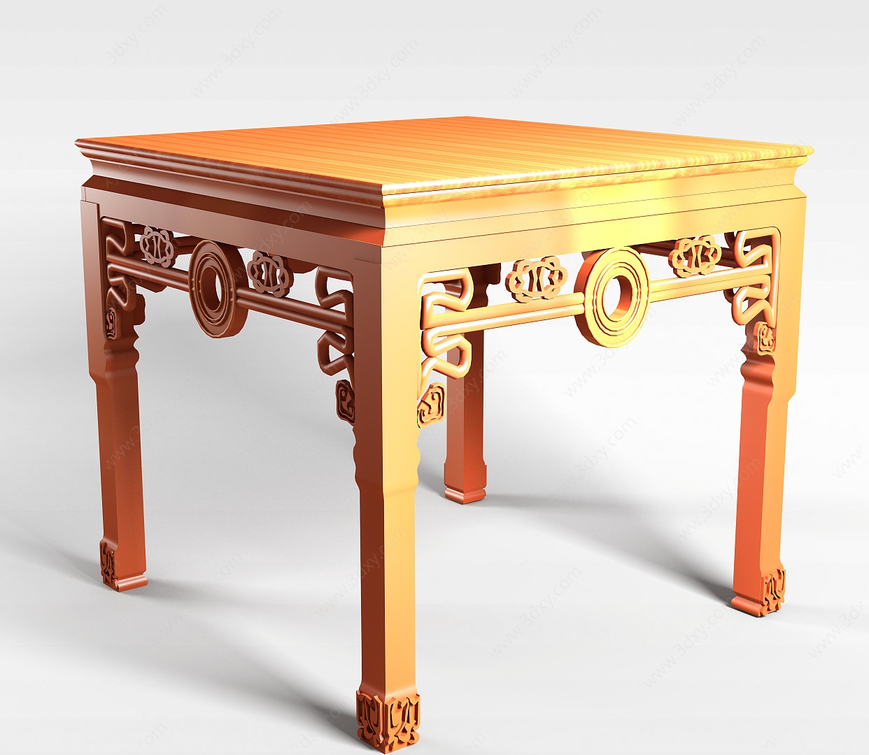 中式红木桌子3D模型