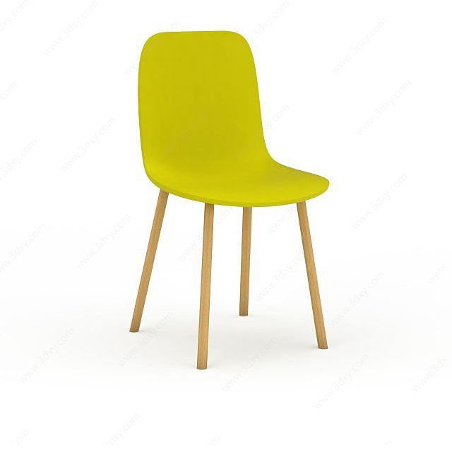 柠檬色椅子3D模型