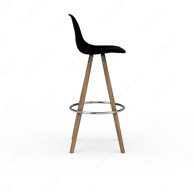 黑色高脚椅3D模型