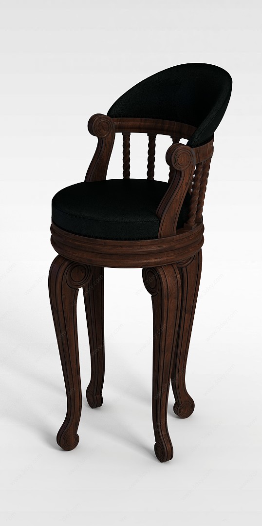 高脚酒吧椅3D模型