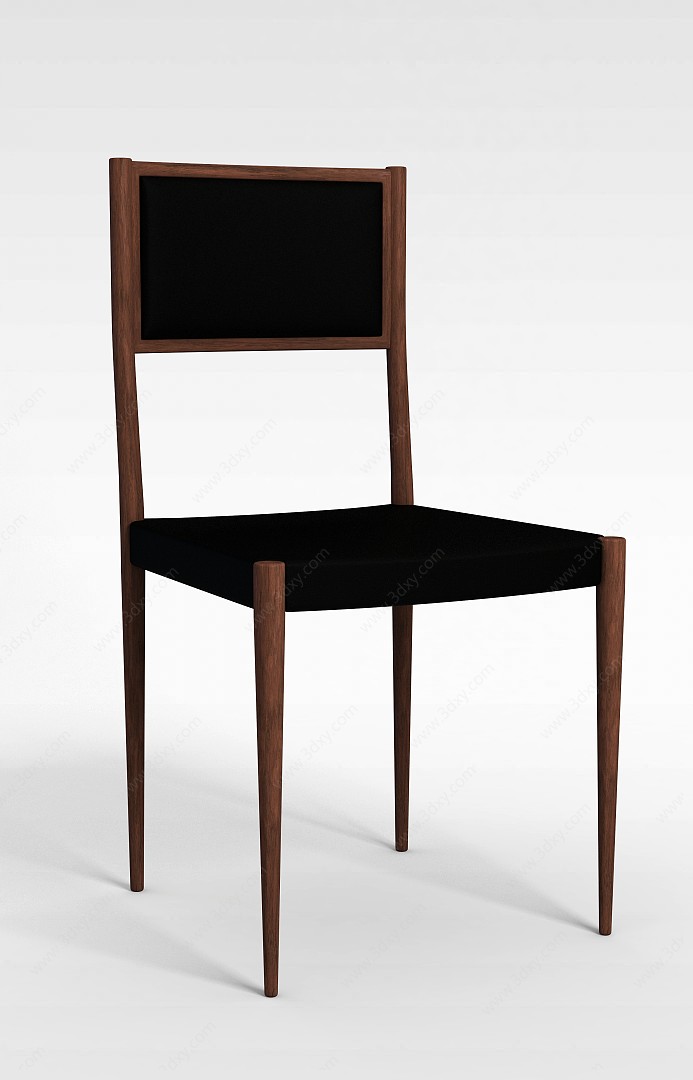 黑色餐椅3D模型